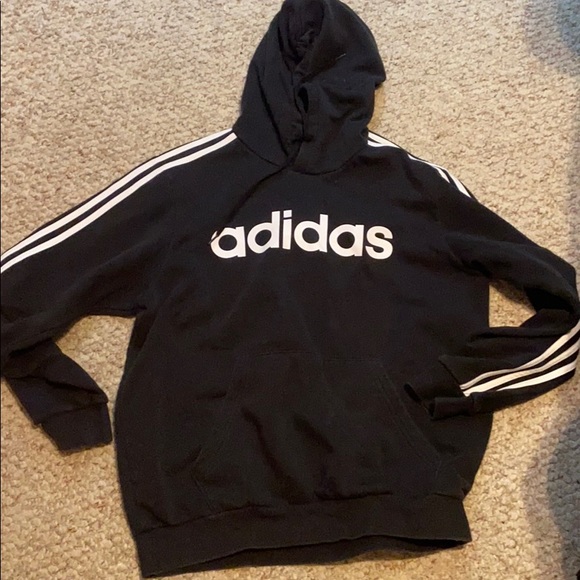 adidas black white hoodie
